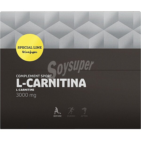 L-carnitina 3000 mg acción quemagrasa envase 10 ampollas