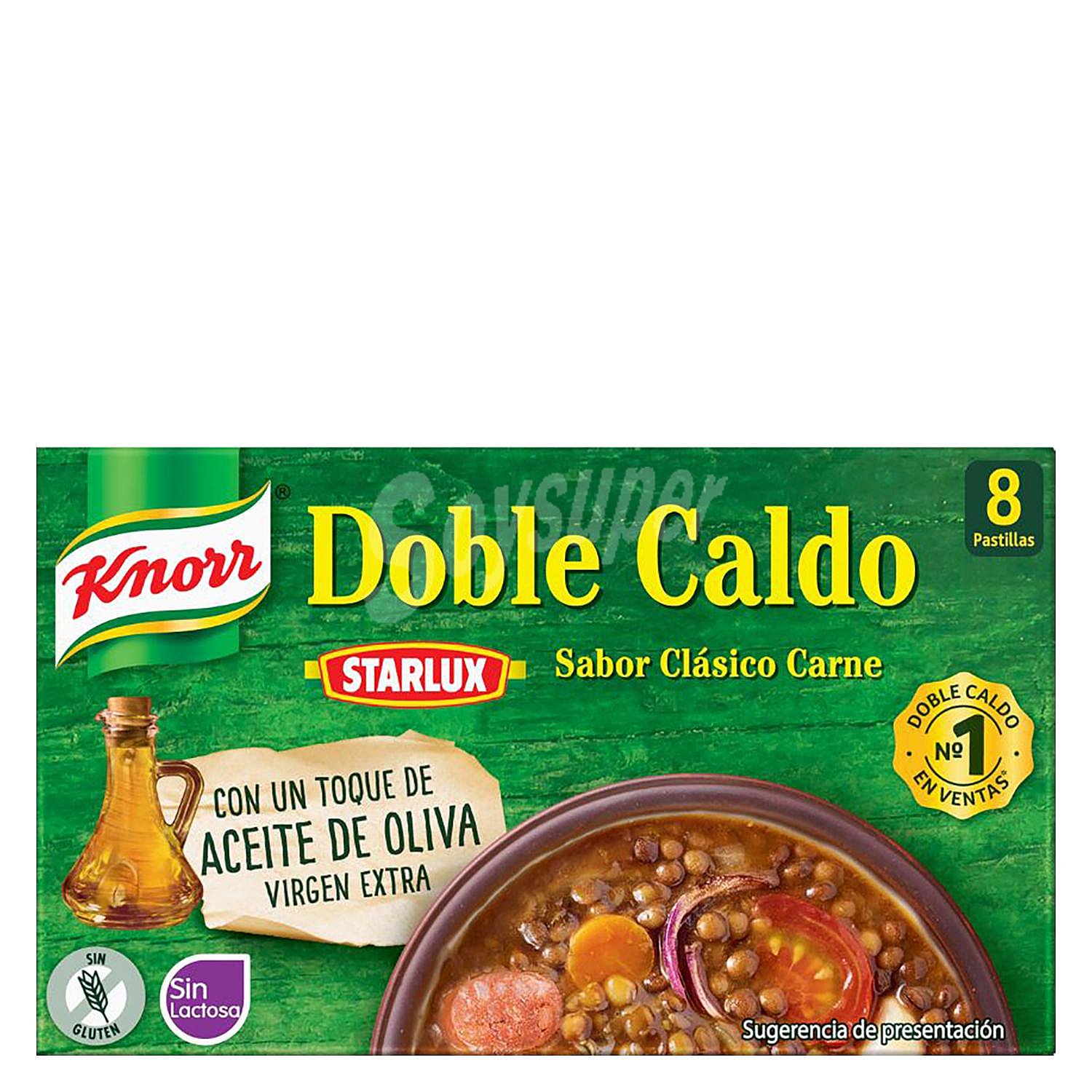 Caldo de carne con aceite de oliva virgen extra Knorr sin gluten