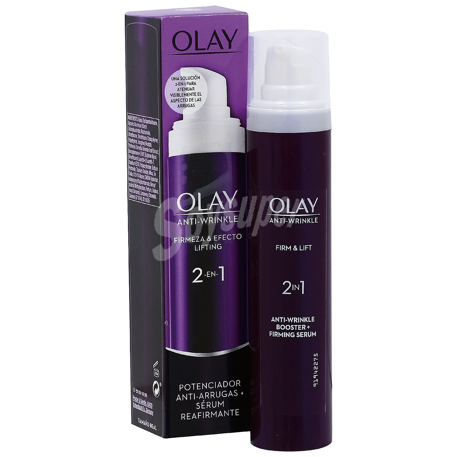 Crema anti edad dia + serum dos en uno Olay