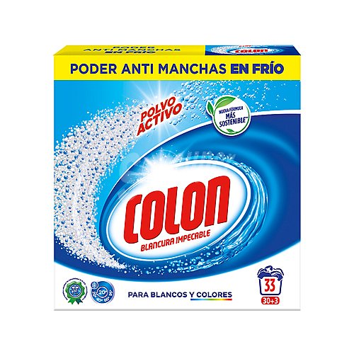 Colon Detergente azul en polvo colon 33 + 3 ds