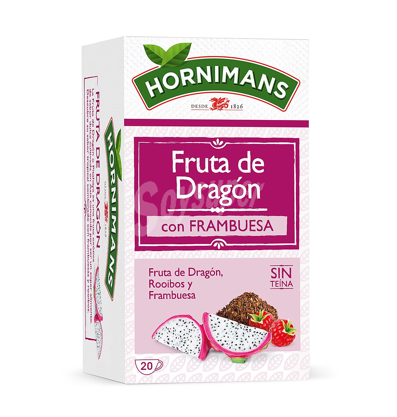 Infusión hornimans fruta de dragón con frambuesa