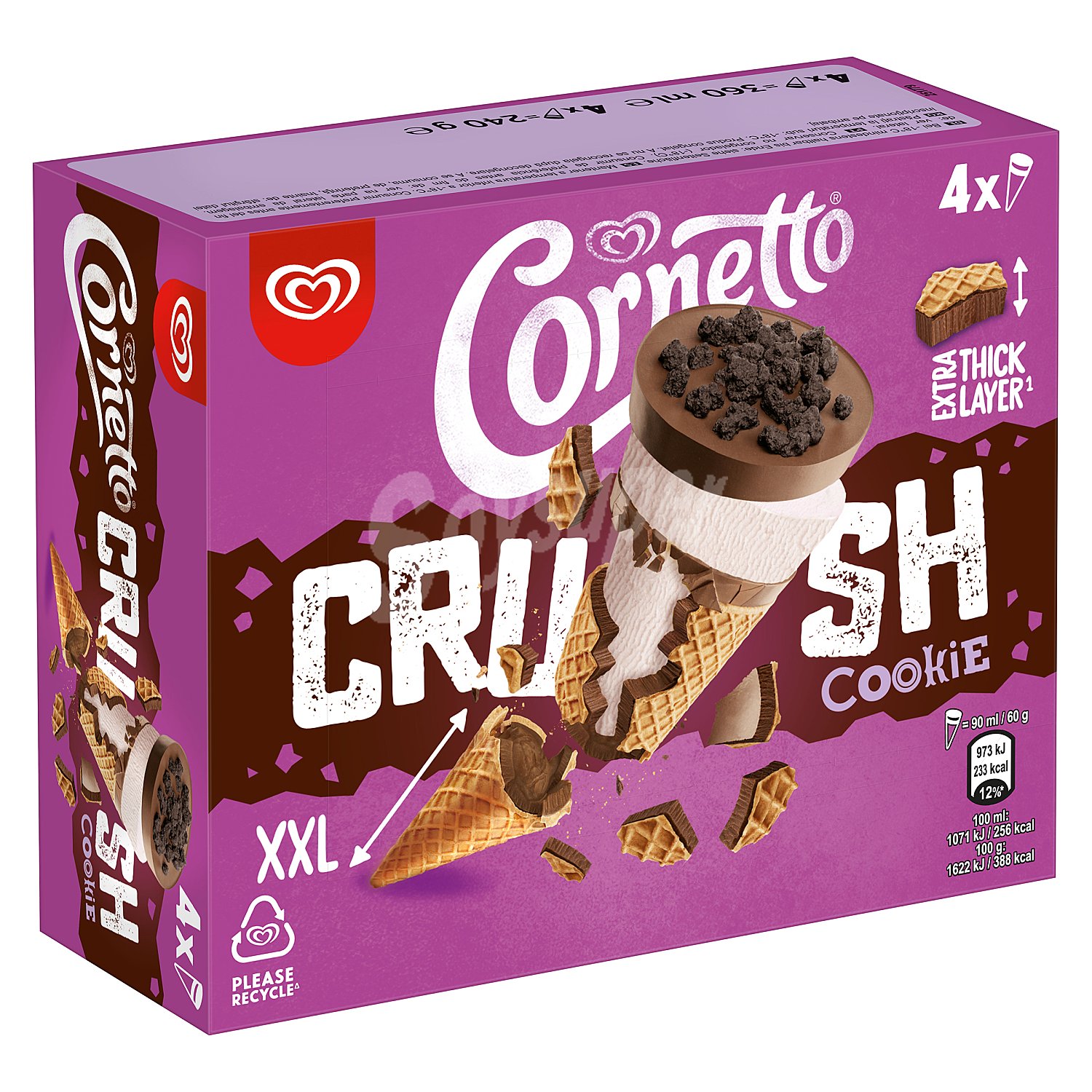 Crush helado cono nata & cookies XXL