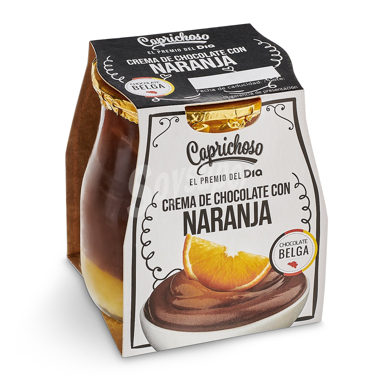 Crema de chocolate y naranja tarrina 125 gr