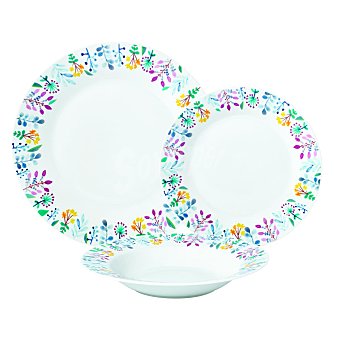 Vajilla Porcelana Faramello 18 pzas - Decorado