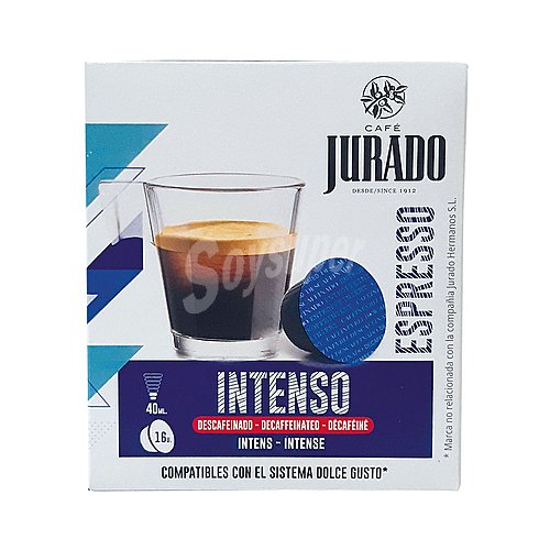 Jurado Café descafeinado intenso en cápsulas compatibles con Dolce Gusto, jurado