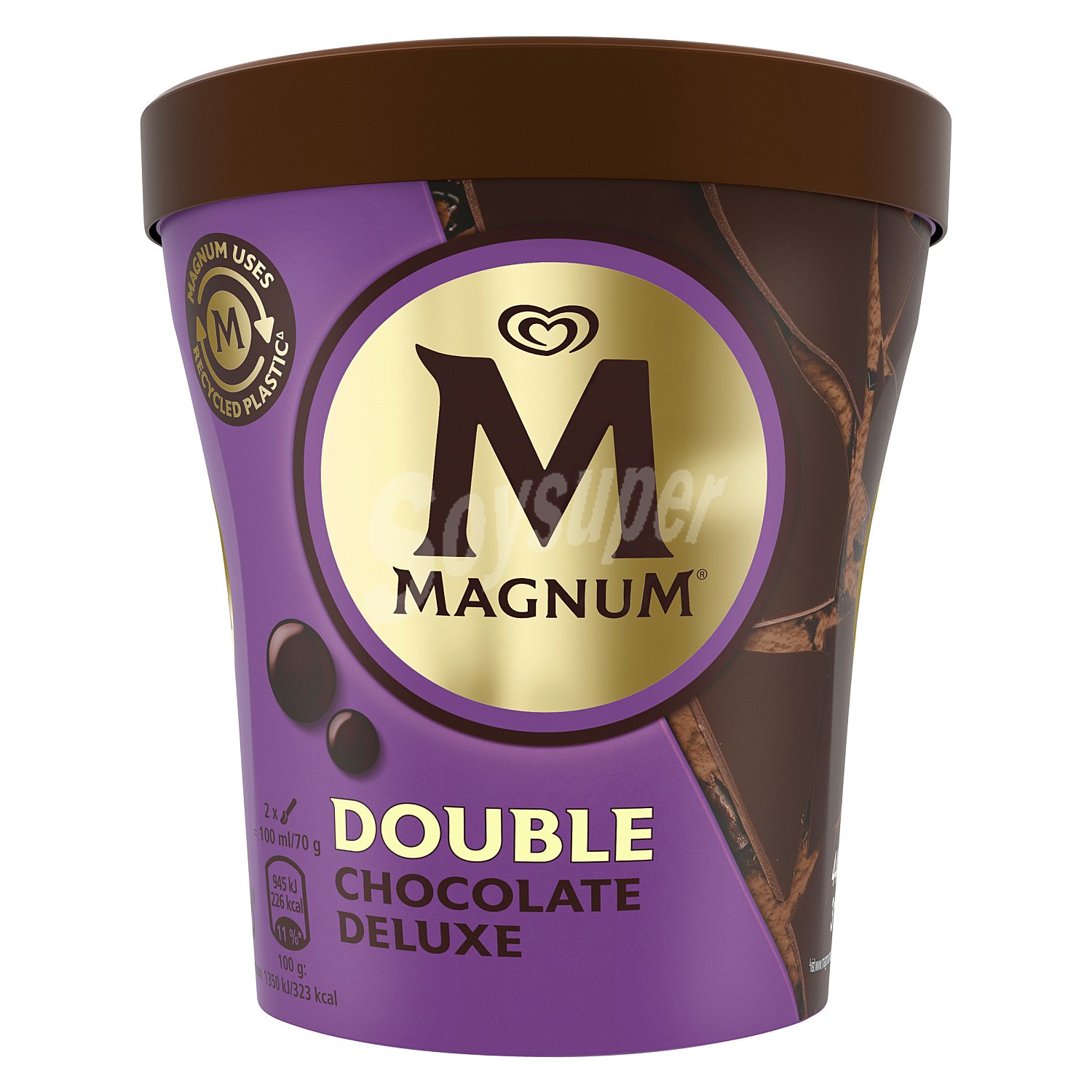 Helado double chocolate deluxe tarrina 310 gr