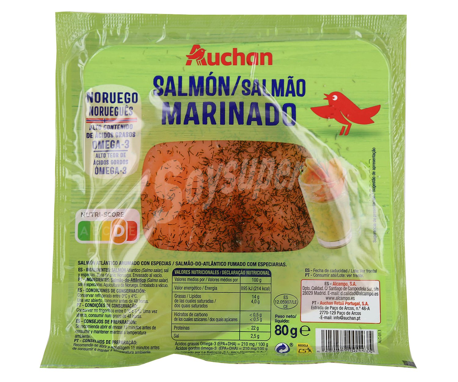 Producto alcampo Salmón marinado producto alcampo