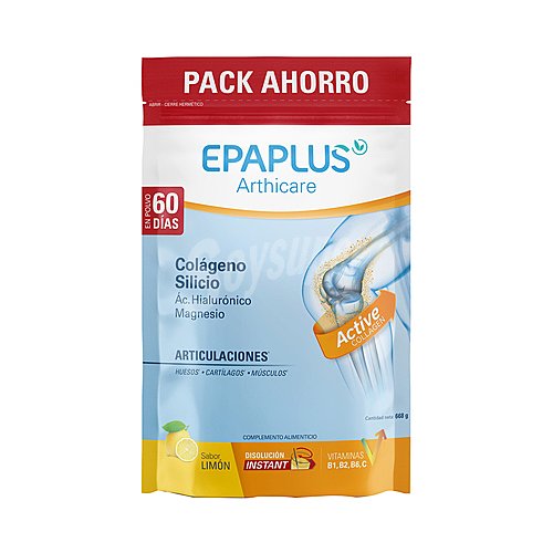 Epaplus Complemento alimenticio con sabor a limón para el cuidado de nuestras articulaciones epaplus Arthicare