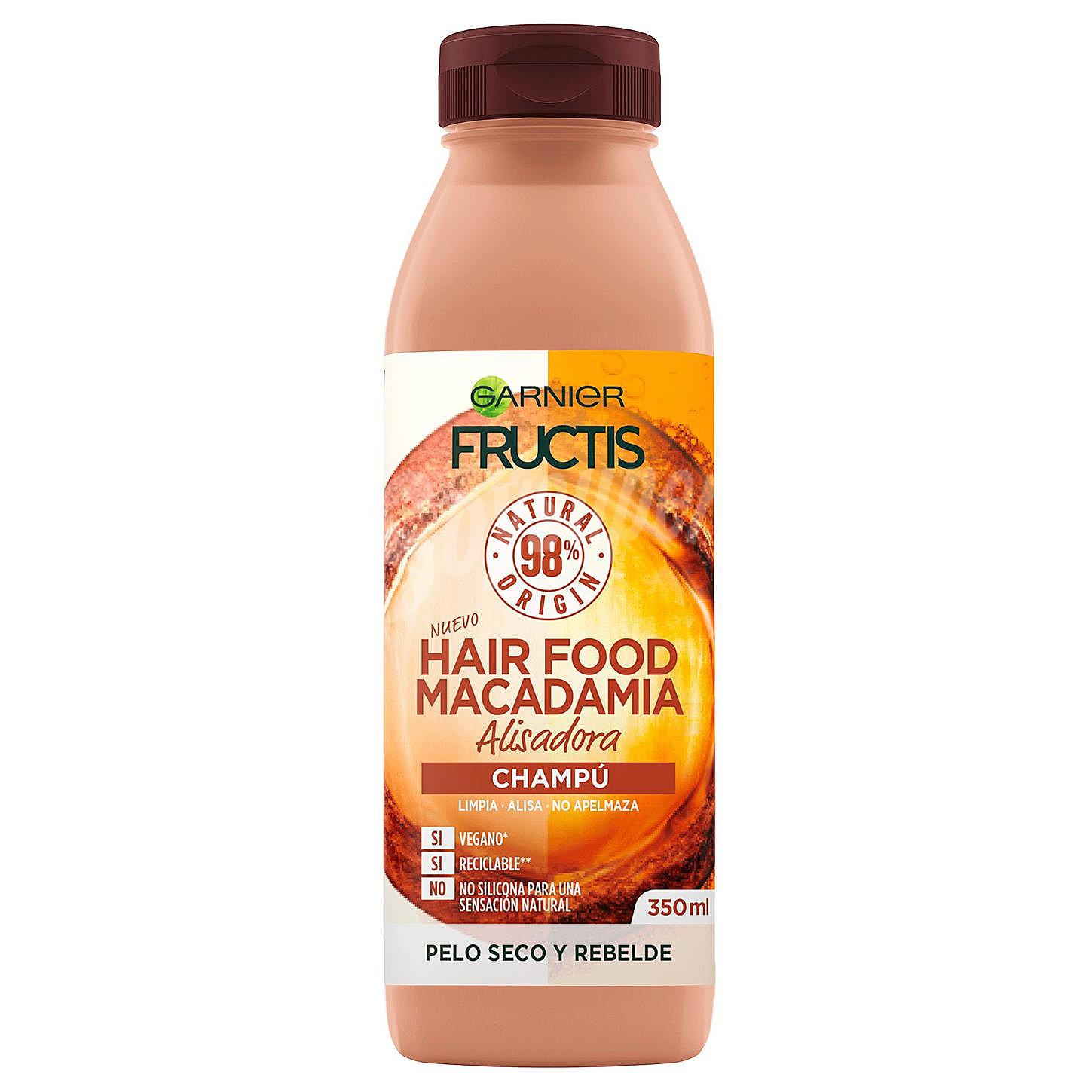 Hair Food Macadamia champú alisador para cabello seco y rebelde