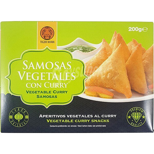 Samosas vegetales con curry estuche 200 g