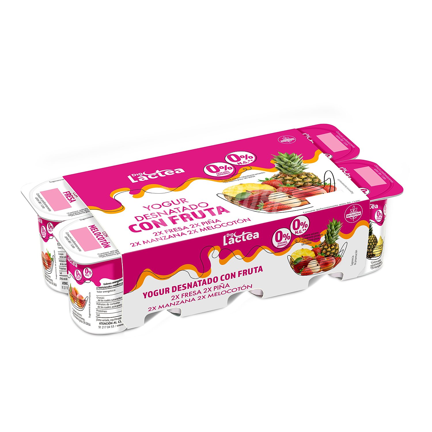 Yogur desnatado con frutas Dia Láctea