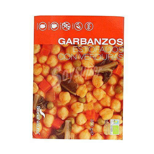 Soria natural Garbanzos estofados con verduras, ecológicos soria natural