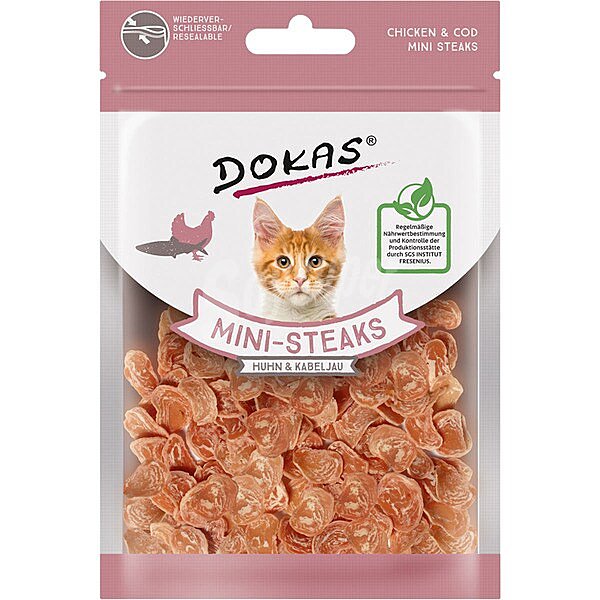 Snack para gatos con pollo y bacalao envase 25 G