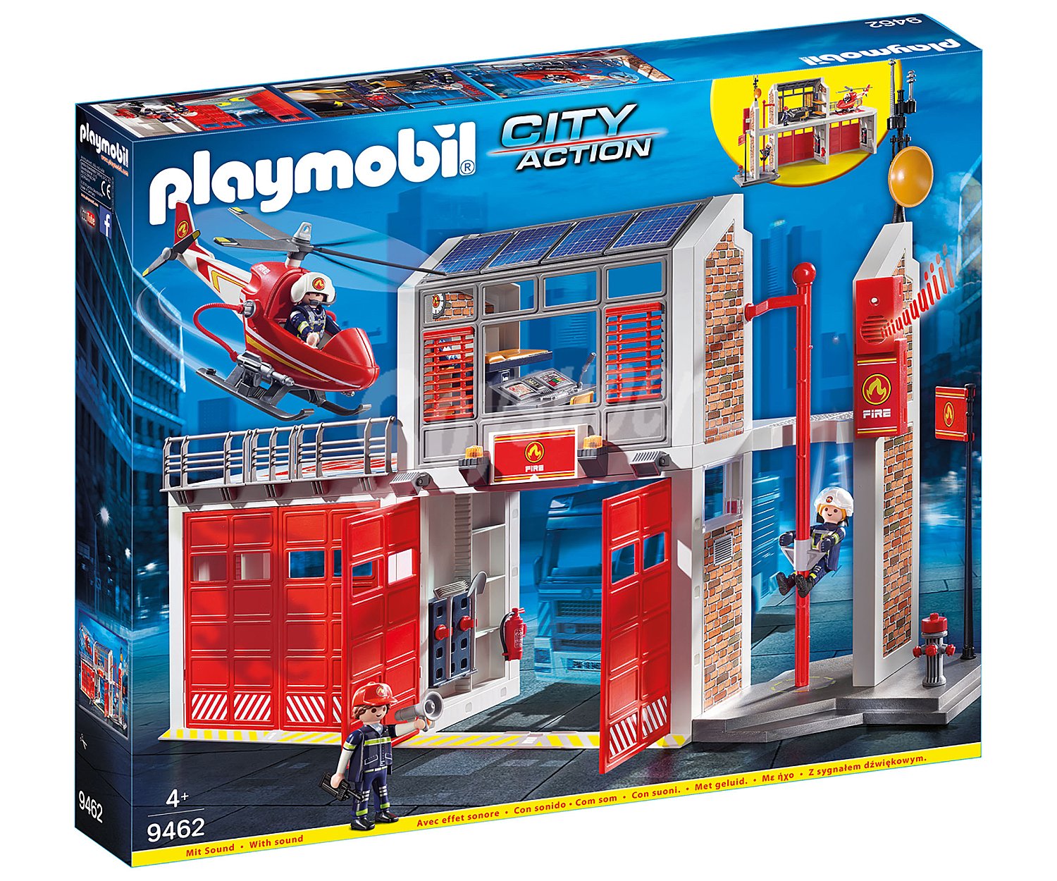 Escenario de juego Parque de bomberos con 3 figuras y accesorios, City Action 9462 playmobil