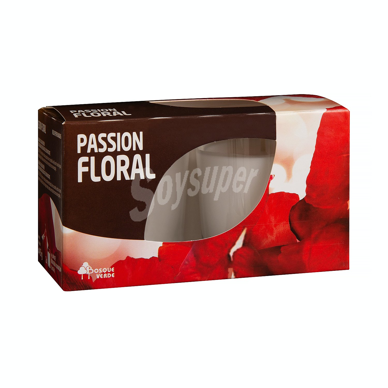 Vela perfumada vaso cristal pasión floral