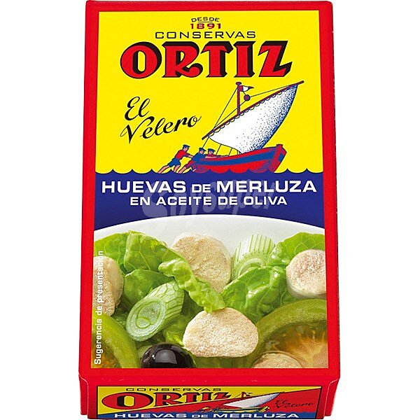 Huevas de merluza en aceite de oliva