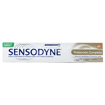 Sensodyne Dentífrico con flúor y acción blanqueante y anti placa, para dientes sensibles sensodyne Protección completa