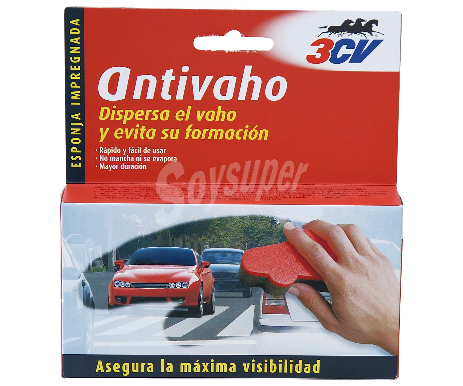 Esponja anti vaho, 3CV.