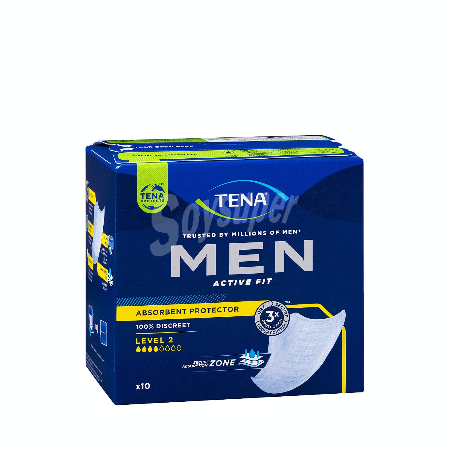 Compresas incontinencia para hombre, para pérdidas leves de orina, nivel 2 de absorción