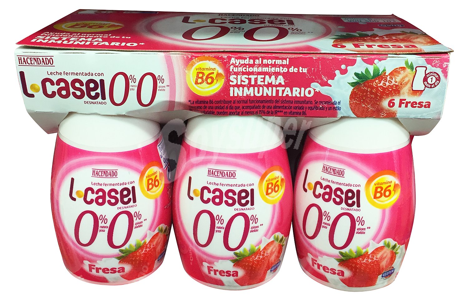 Yogur líquido L casei desnatado fresa