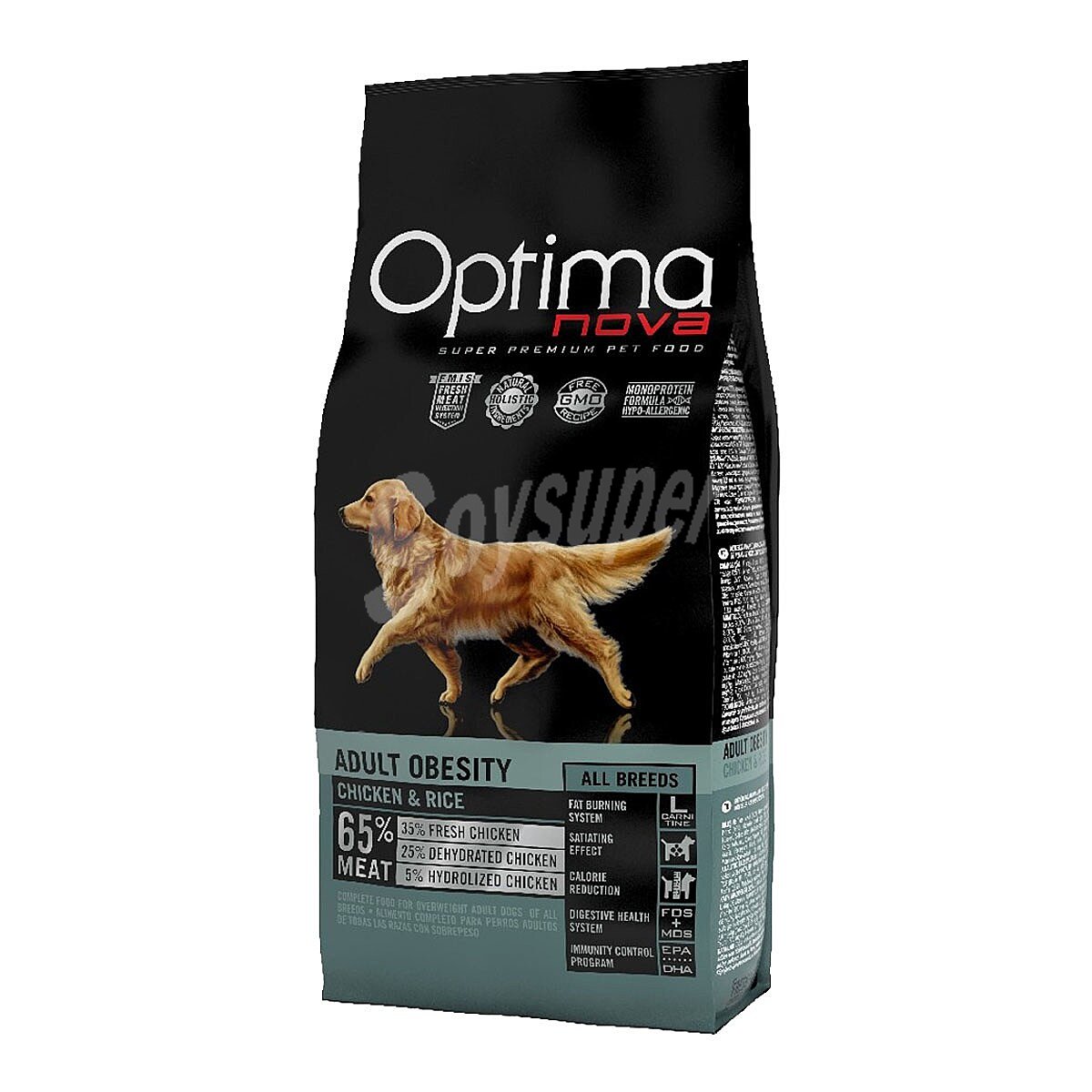 Super premium obesity ALL breeds pienso para perros adultos con obesidad con pollo y arroz para todas las razas