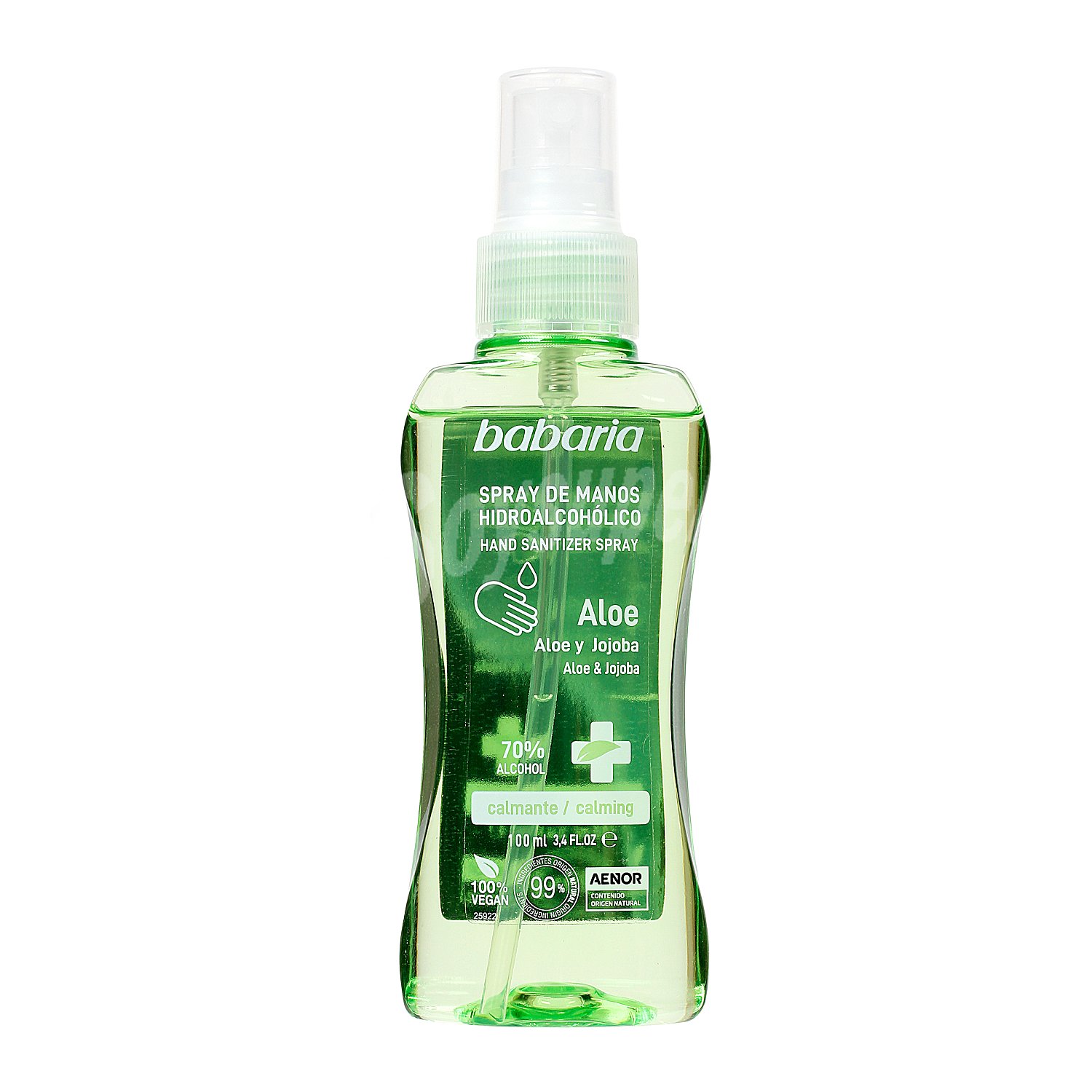 Spray de manos hidroalcohólico aloe bote 100 ml