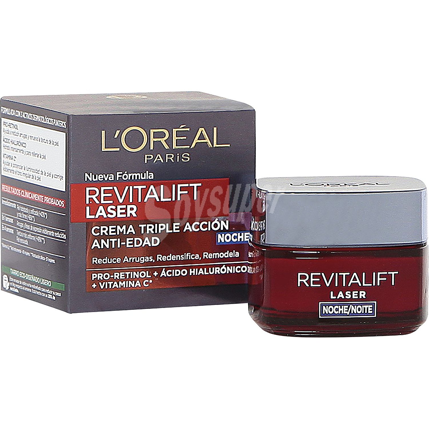 Revitalift laser X3 crema de noche antiarrugas intensiva