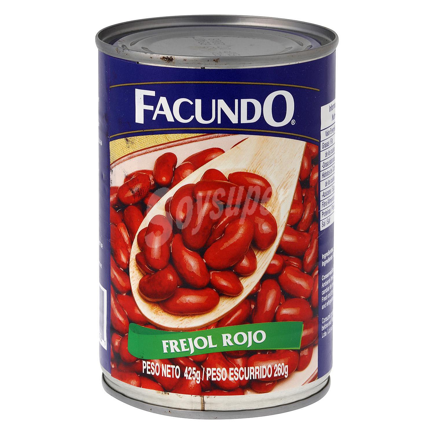 Frejol rojo cocido Facundo