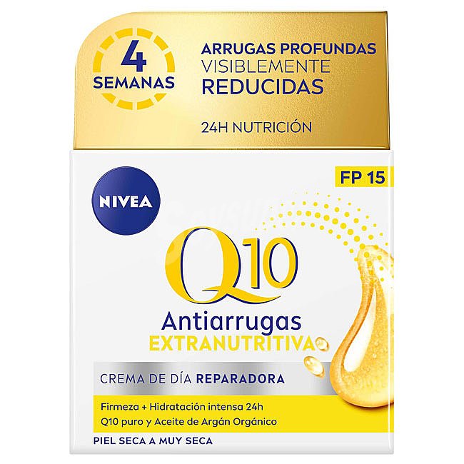 Nivea Crema de día con acción extranutritiva y efecto anti-arrugas, para pieles secas a muy secas nivea Q10 power