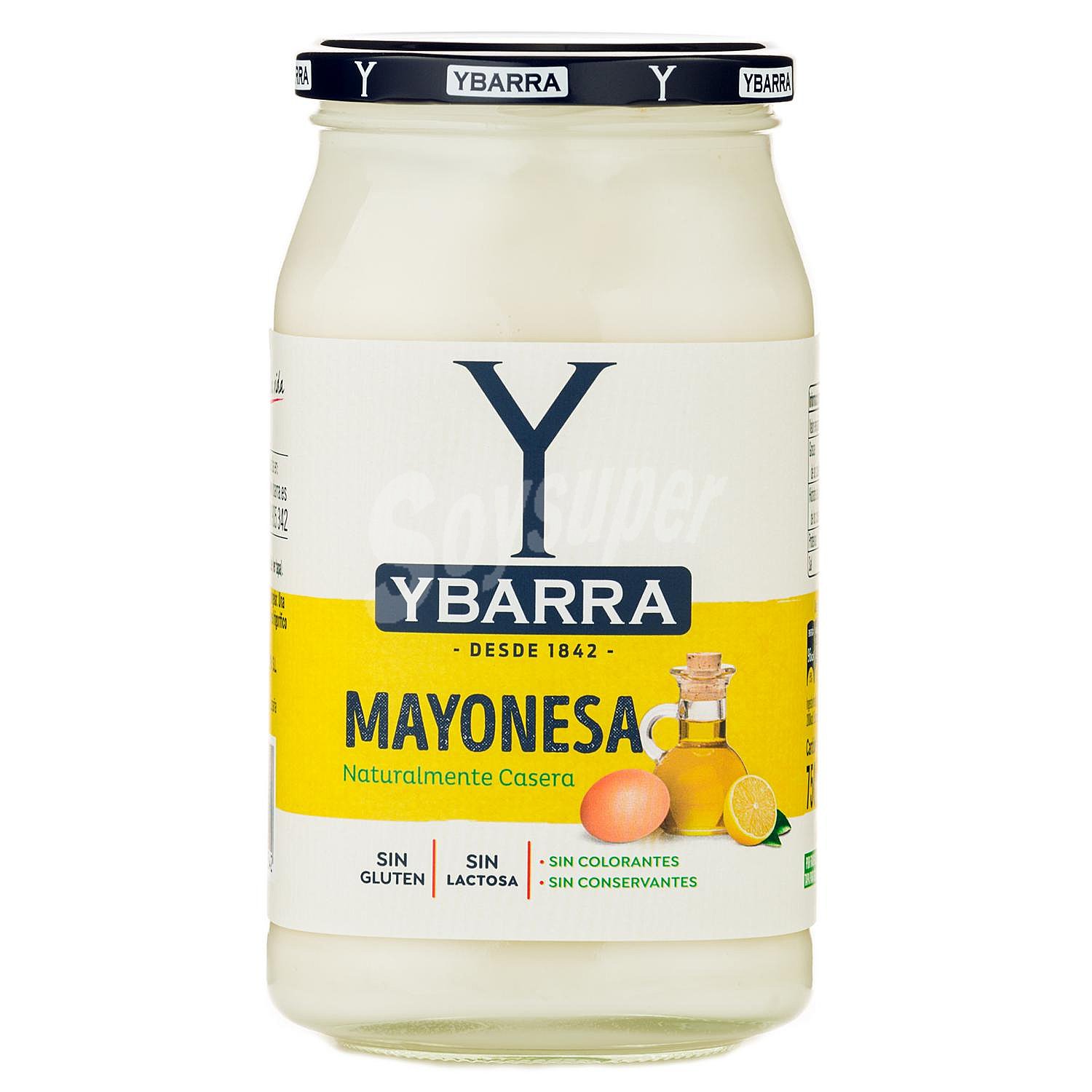 Mayonesa sabor casero Ybarra sin gluten y sin lactosa