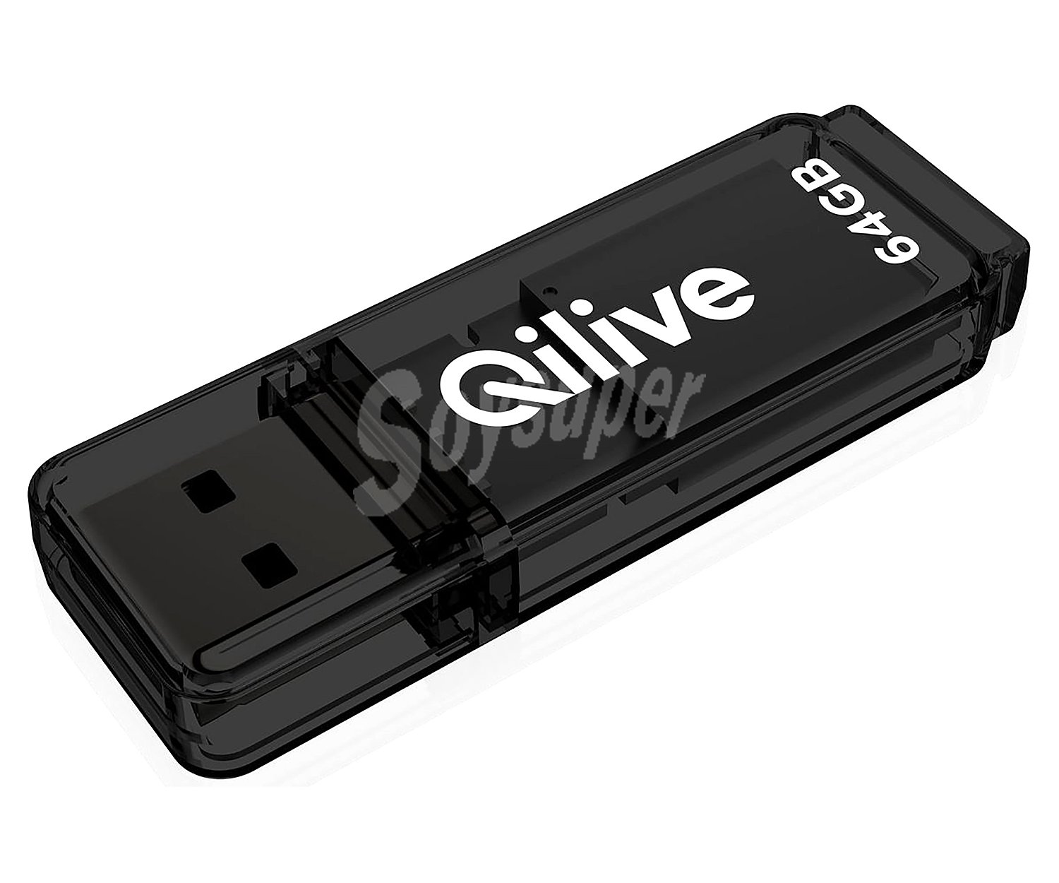 Memoria USB 64GB Usb 2.0, color negro Q.815