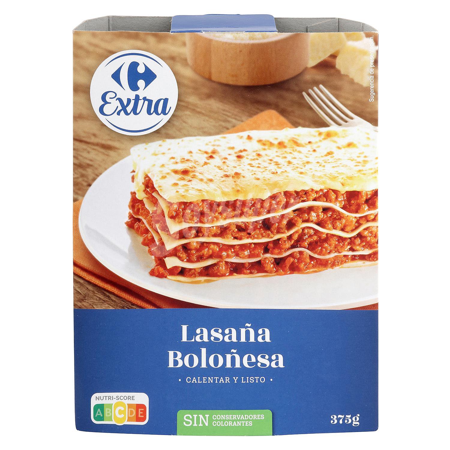 Lasaña boloñesa Carrefour Extra