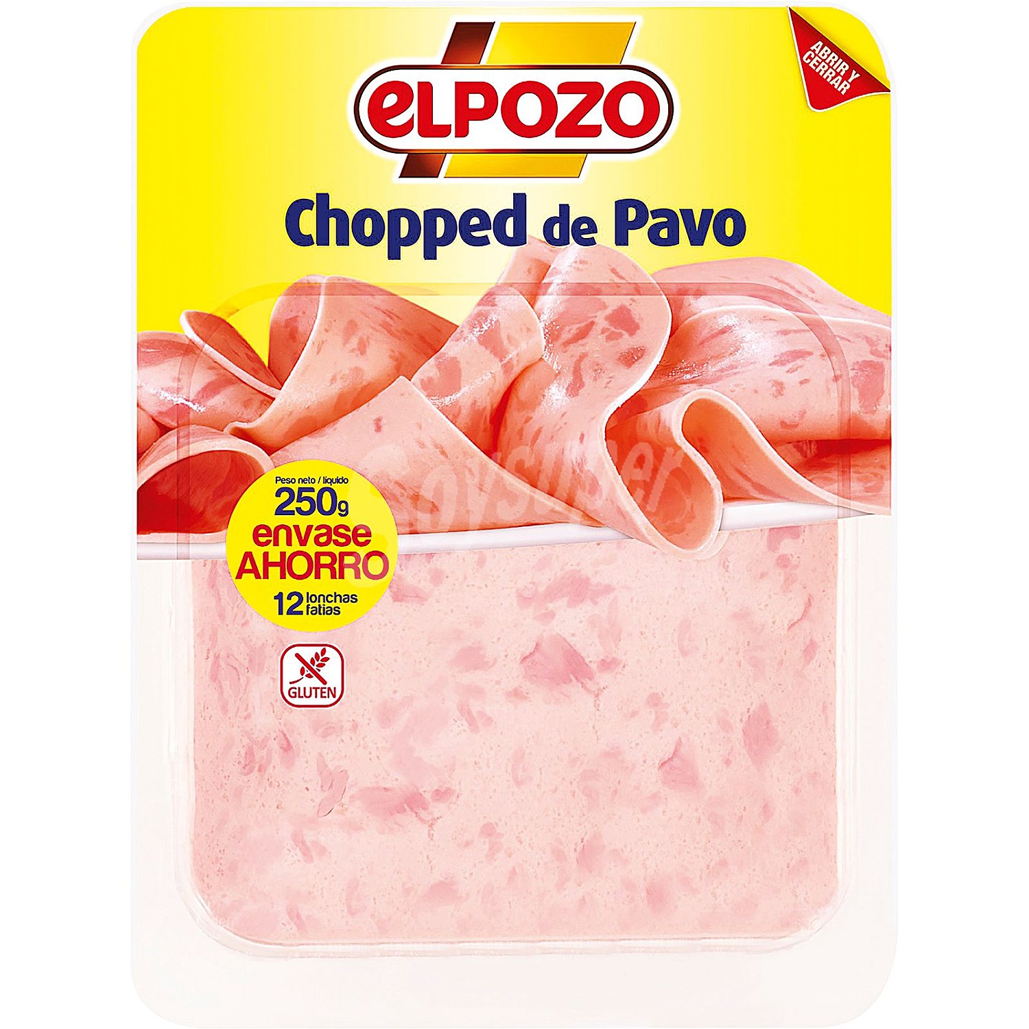 EL pozo Chopped de pavo, sin gluten y cortado en lonchas EL pozo