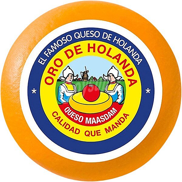 Queso maasdam tierno holandés de vaca elaborado con leche pasteurizada