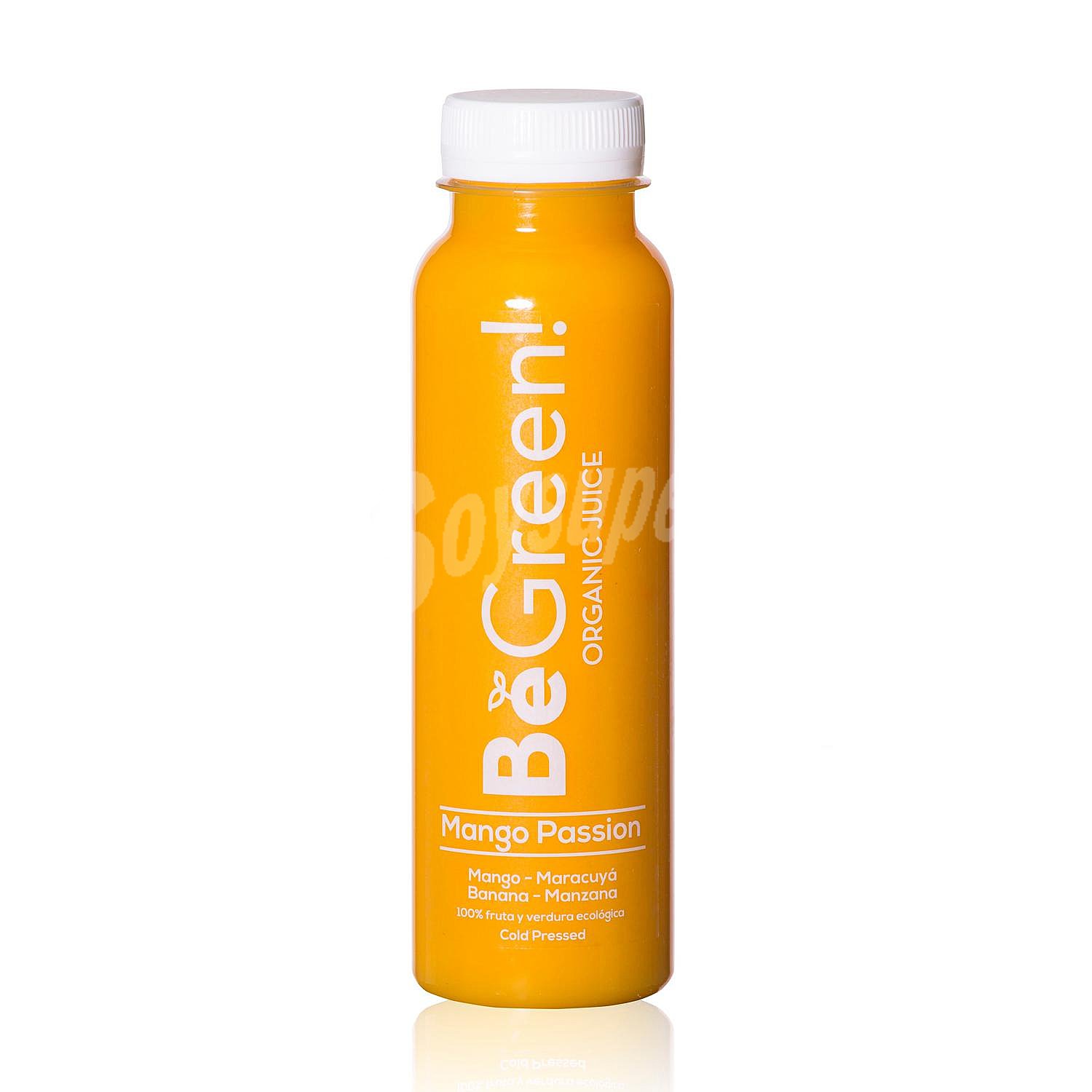 Zumo ecológico Mango Passion con mango, maracuyá, banana y manzana