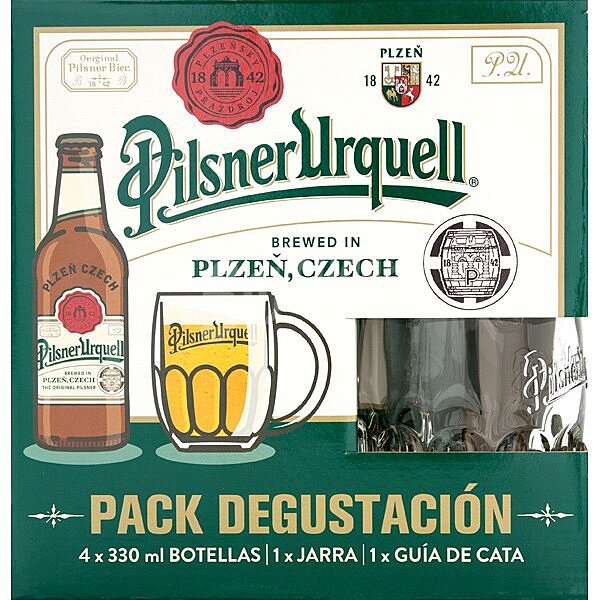 Cerveza rubia checa Kit Degustación + Jarra