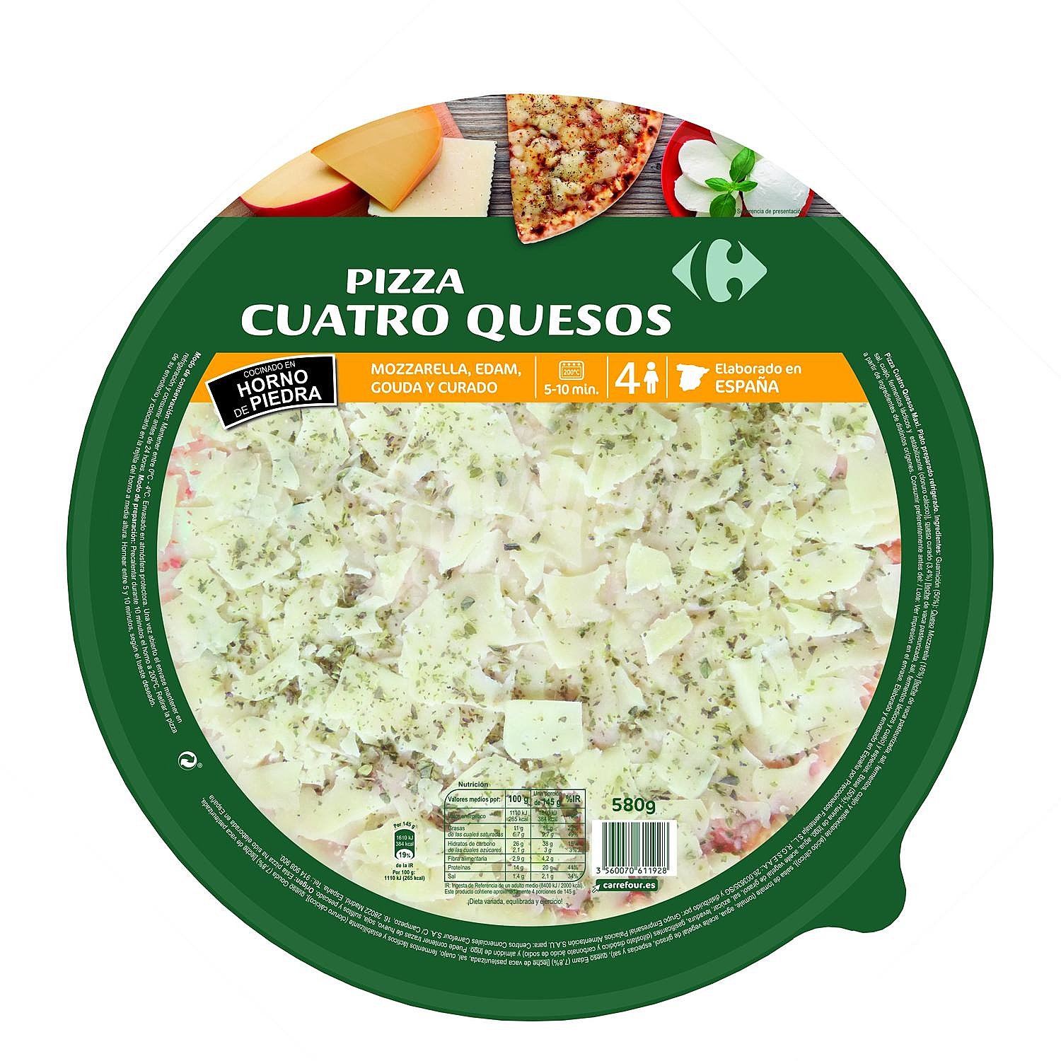 Pizza cuatro quesos Classic'