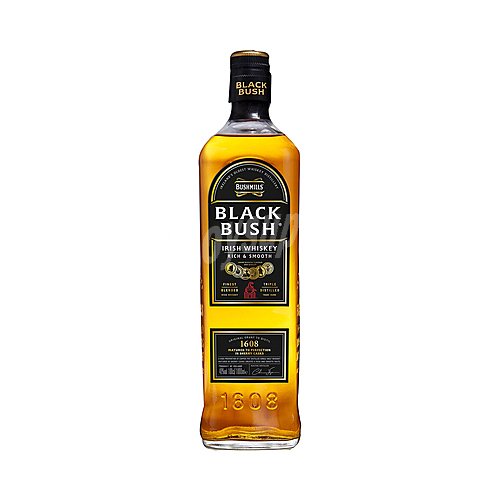 Black bush Whisky irlandes que madura en barricas de Jerez y sufre una triple destilación black bush