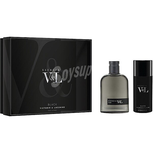 Esencia Victorio & Lucchino Black estuche con eau de toilette natural spray 100 ml + desodorante bodyspray