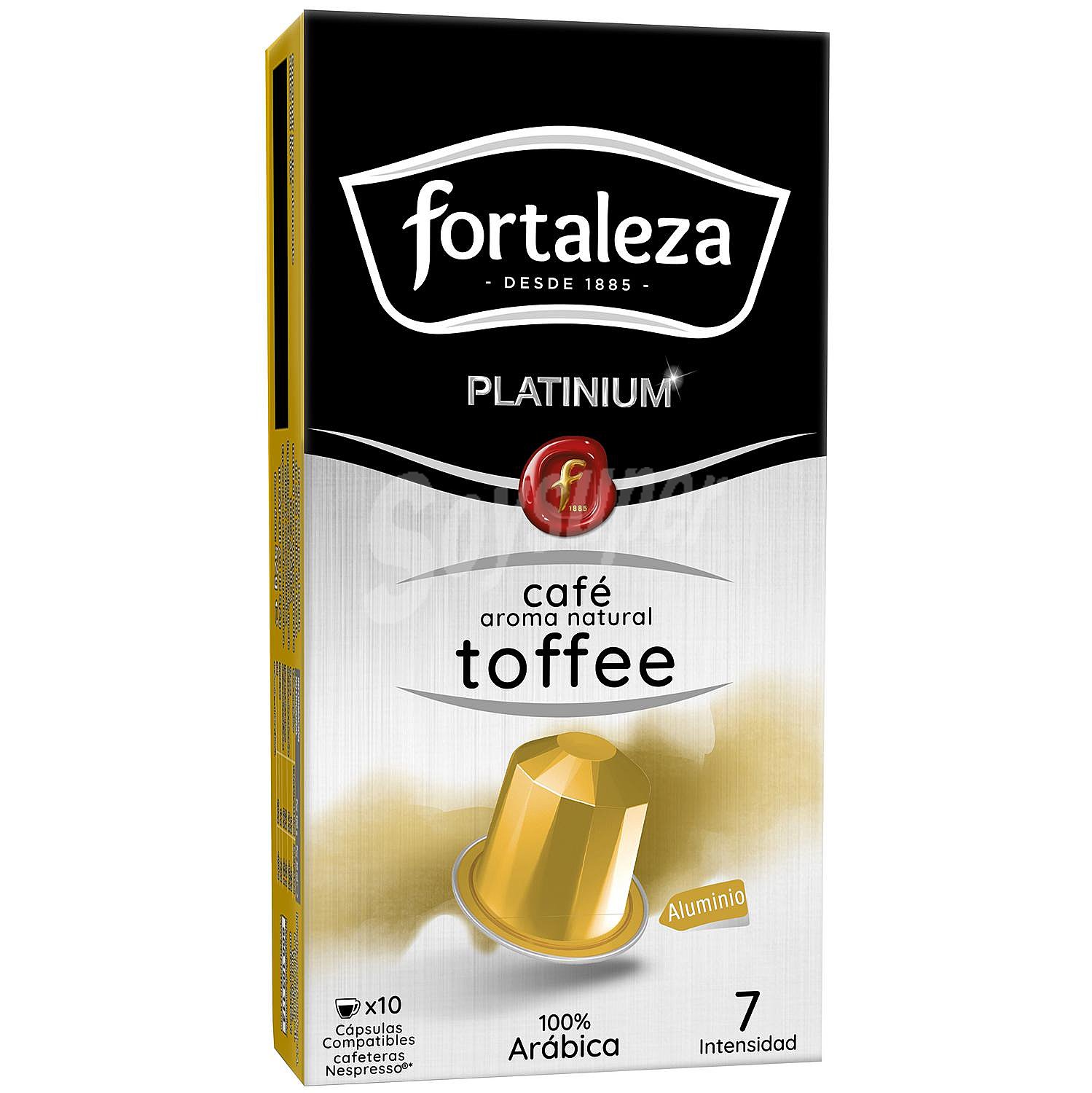 Café intensidad 7 con aroma toffee en cápsulas compatibles con Nespresso