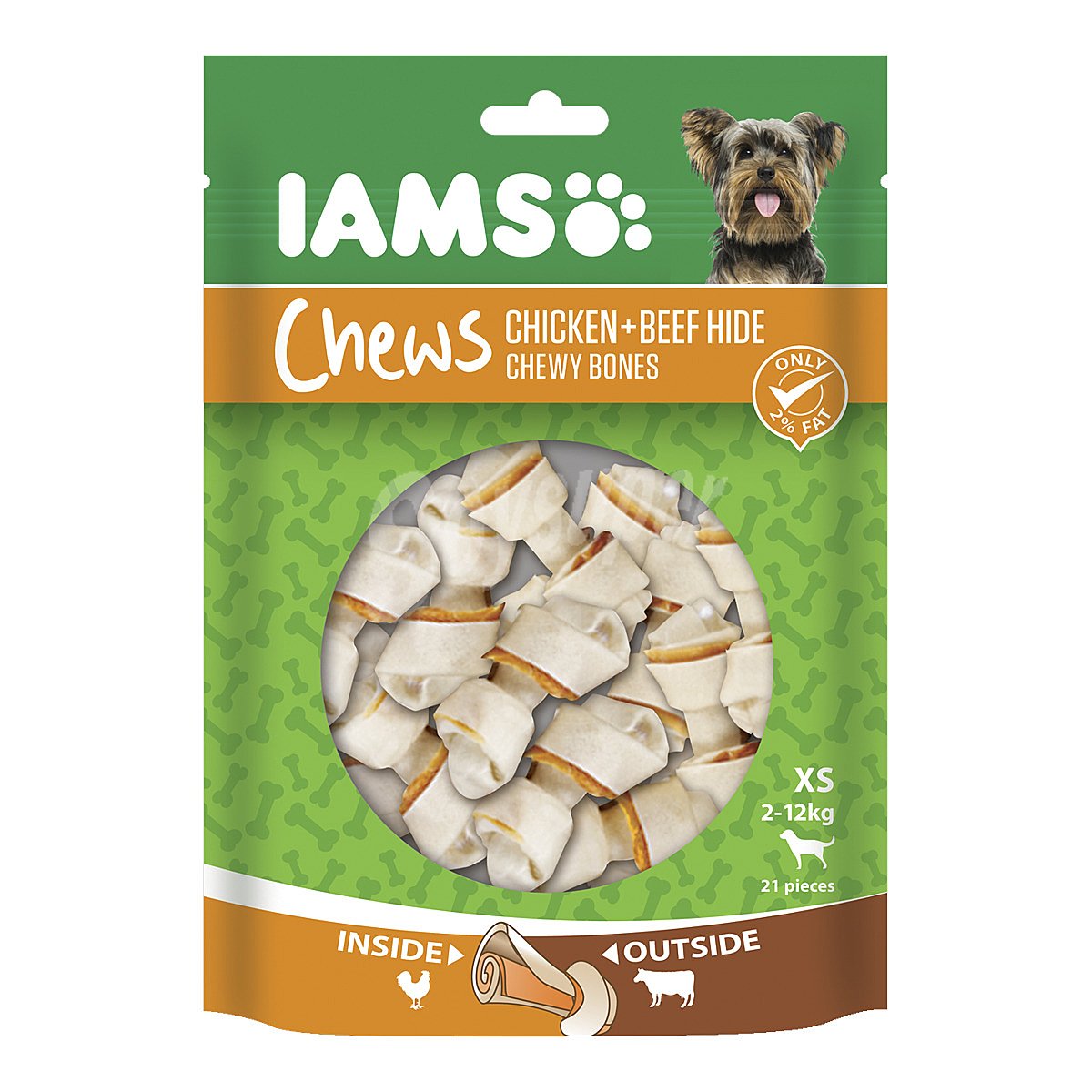 Chews hueso de mascar para perros adultos de 2 a 12 kg