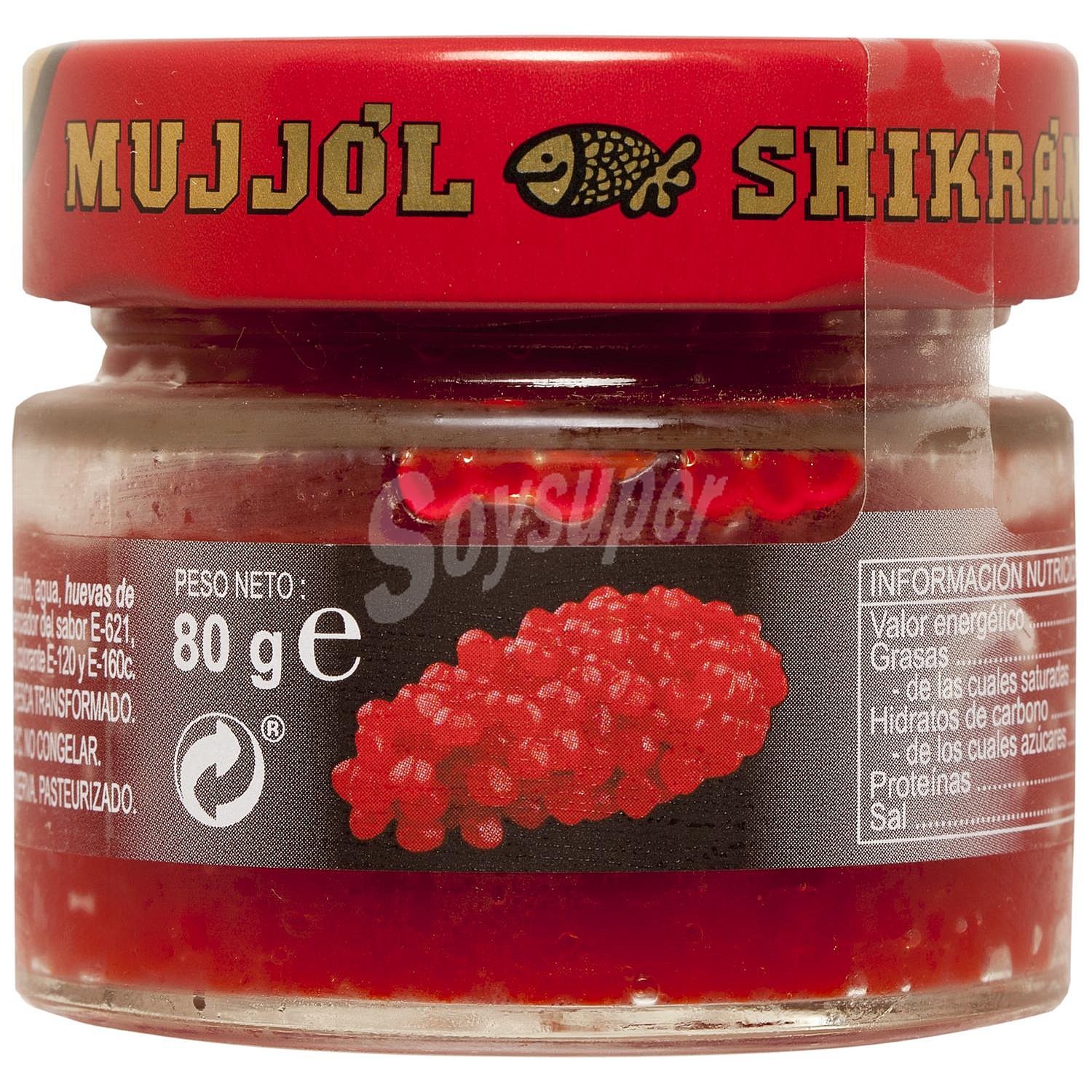 Sucedáneo de caviar Mujjól Shikrán Rojo sin gluten