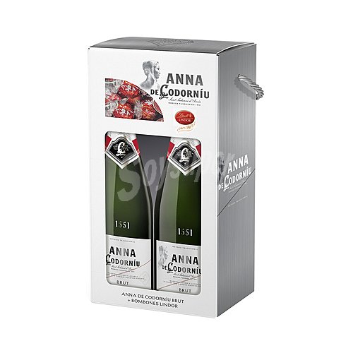 Anna DE codorniu Cava brut elaborado siguiendo el método tradicional + bombones lindor anna DE codorniú 1551