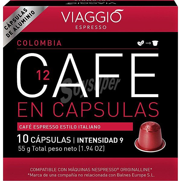 Espresso Colombia 12 café italiano intensidad 9 compatibles Nespresso