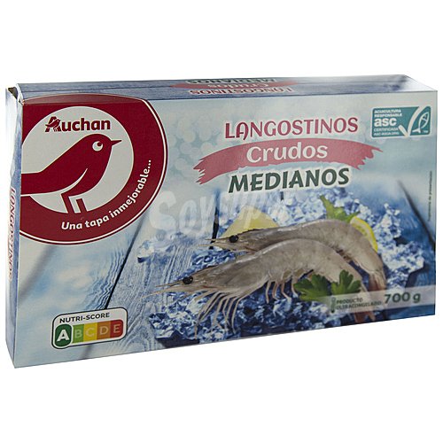 Producto alcampo Langostinos medianos 35 / 45, crudos y ultracongelados producto alcampo (p.n)