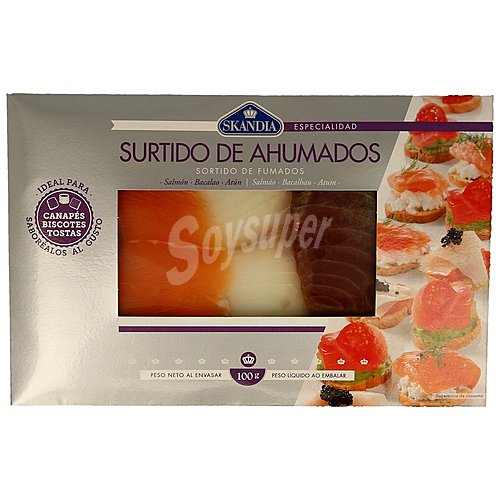 Skandia Surtido de ahumados salmón, bacalao y atún skandia