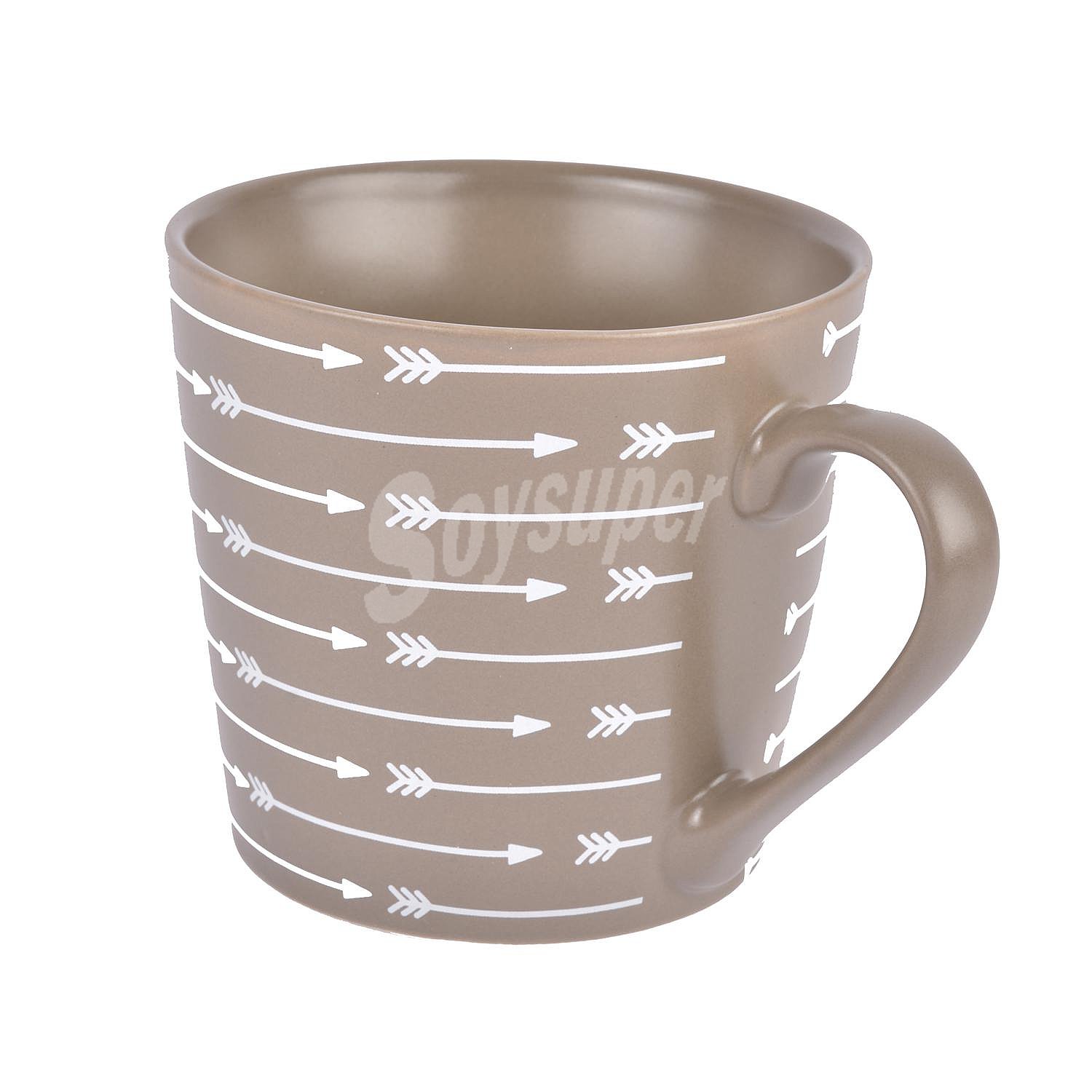 Mug taberseo Flechas - Marrón