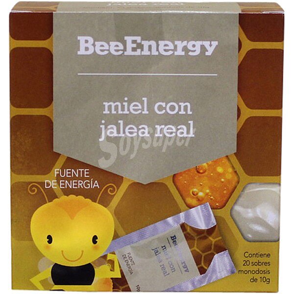 Miel con jalea real ecológica en monodosis