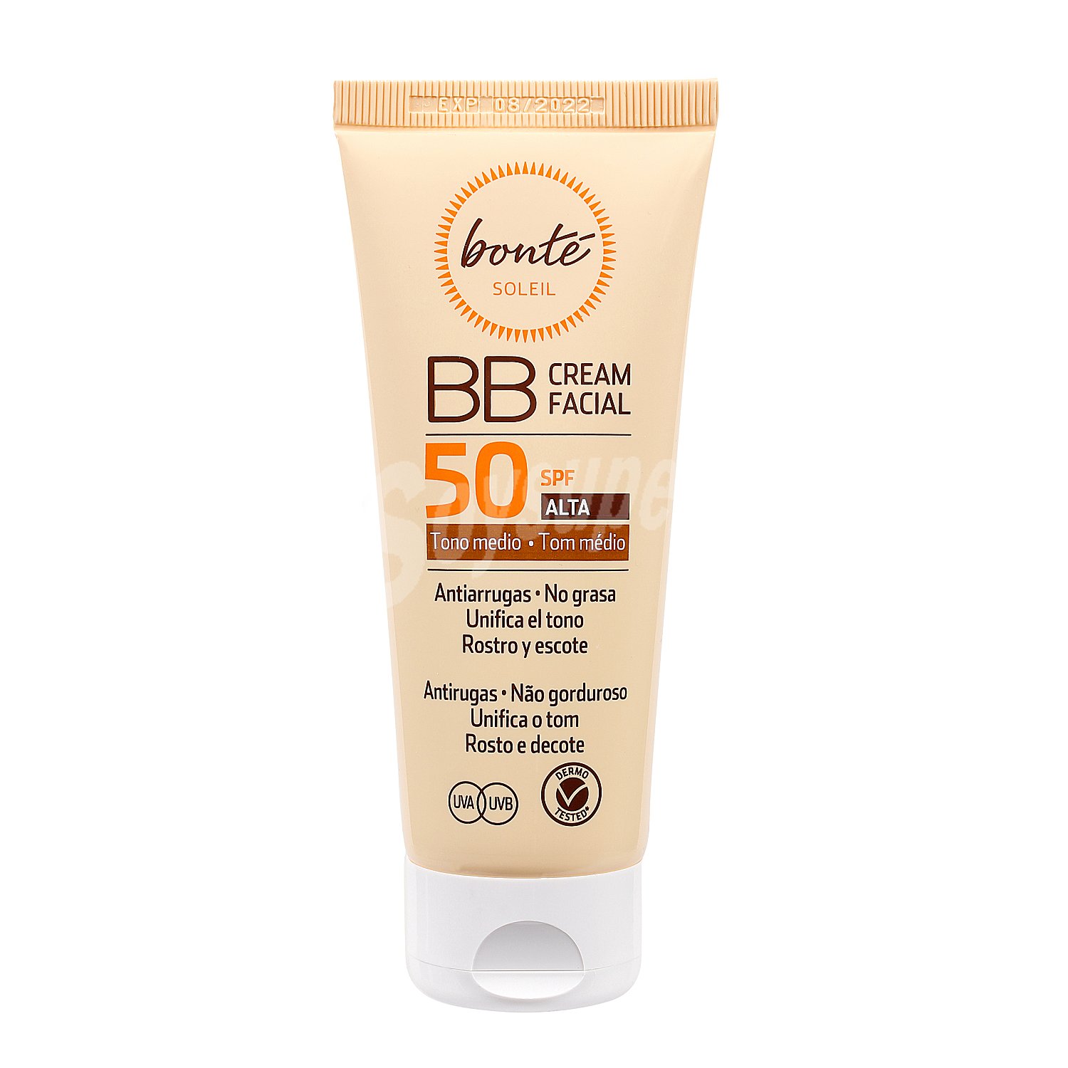 BB crema protectora solar facial spf 50 tono medio