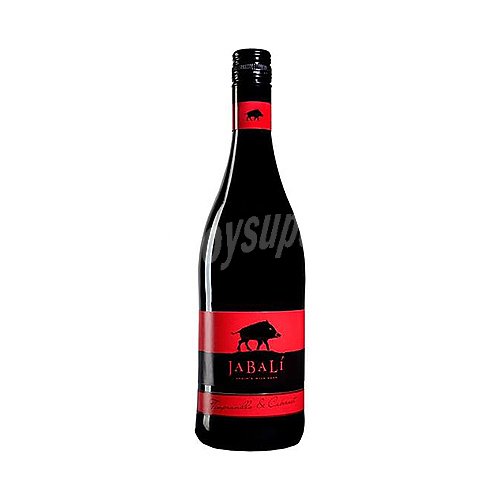 Jabalí Vino tinto tempranillo con D.O. Cariñena